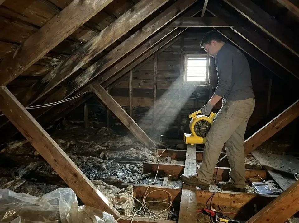 attic-water-damage-drying-proc-007 — frequently asked questions, Emergency Water Extraction & 24/7 Flood Response in Fort Ru…